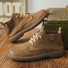 X4400-195休闲短靴加绒秋冬新款马丁靴头层牛皮靴子潮，男鞋马丁靴，星座1407-3