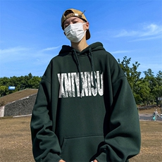 抖音得物供货可提供视频春装重磅美式宽松连帽卫衣DL2437，男装卫衣，电商A486-1