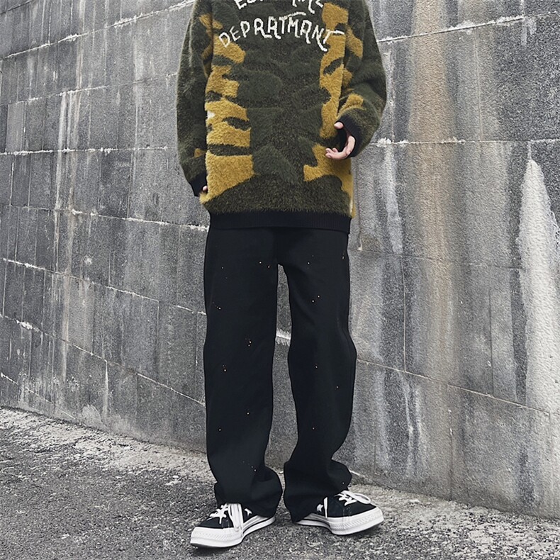欧美高街vibe风工装裤春秋季美式牛仔裤N090P38加绒48，男装牛仔裤，星座1116-2