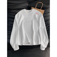 自家图高质量绣花装饰长袖T恤黑色白色M到3XLXZ212-QWT319-P45，男装T恤，星座212