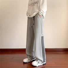 K127/P50春装新款现货卫裤休闲裤男大码宽松个性织带运动裤男裤子，男装休闲裤，电商基地A050