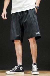 2021夏季新日系马切达潮大码男字母印花宽松休闲短裤K2032-P20图片