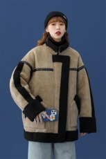 1羊羔毛棉衣女休闲宽松棉服男夹克男女潮外套男YG7538P145控188，女装棉衣/棉服，星座226-2