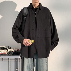 2025春季衬衫男新款港风宽松大码长袖衬衣CS110-P45，男装衬衫，星座214-3