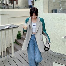 【现货】高品质假两件西服602-P155-K218，女装西装，浙宝189