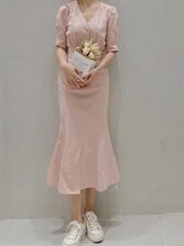 【现货】鱼尾牛仔连衣裙2色，女装连衣裙，ONE(2F)