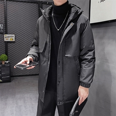有版权连帽纯色班服团体情侣学生团建可印花羽绒服男士修身长款，男装羽绒服，星座301D-5(原星座1415）