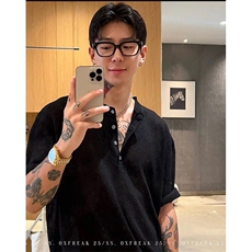 亚麻天丝老钱风轻奢亨利领短袖T恤T2699-特P35，男装T恤，星座1212