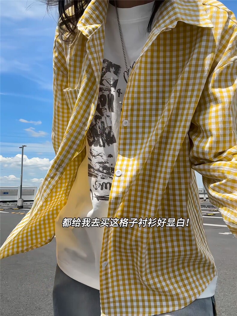 XZ809A/SYR19/P45/控68格子面料泡泡纱长袖衬衫,男装衬衫,星座809A(原222-1)