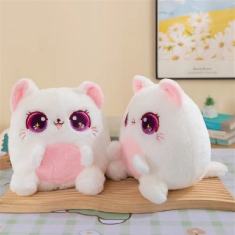 白猫可爱大眼毛绒小猫猫可爱精品娃娃机公仔玩偶玩具，吉祥玩具