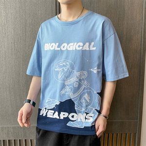 短袖t恤店主风男士圆领潮流体桖夏季时尚百搭印花衣服TC3028-P25图片