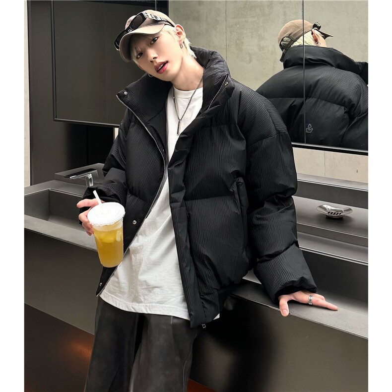 冬季加厚保暖外套男款美式感立领棉衣短款面包服棉袄MY98-P118，男装棉衣，电商C307