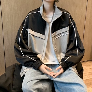 夹克男韩版潮流拼色痞子帅气棒球服2023秋冬新款ins外套W5390-P60图片