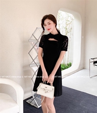 旗袍款连衣裙短款2022夏上新，女装婚纱/旗袍/礼服，Mit Micc