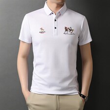 男士短袖polo衫宽松休闲百搭体恤半袖t恤衫夏装翻领上衣图片