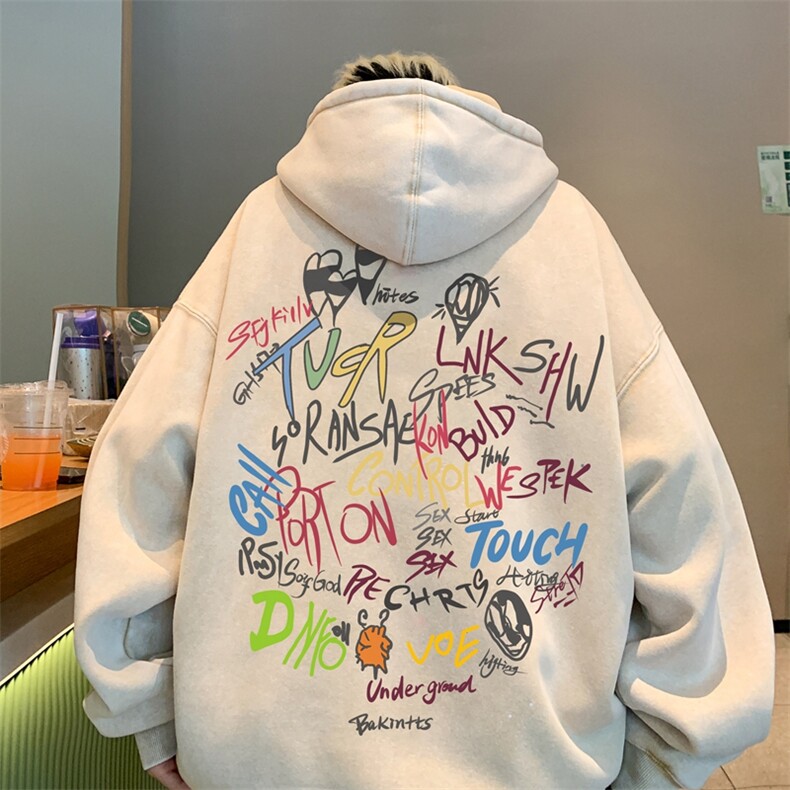 美式潮牌重磅水洗做旧连帽卫衣力推大码男XZ517A-2-Y7742-P68,男装卫衣,星座517A-2