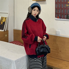抖音得物高品质美式高街重磅结构设计拼接织带立领卫衣外套CM42，男装卫衣，电商A486