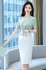 高级感职业套装女2022年夏季新款时尚气质女神范包臀连衣裙两件套，女装套装/套裙，火爆靓佳人