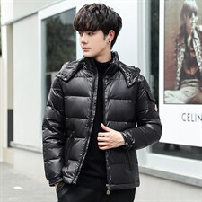 现货主推款时尚韩版连帽中长款白鸭绒羽绒服R191,冬季女士白马丁鞋搭配图片图片