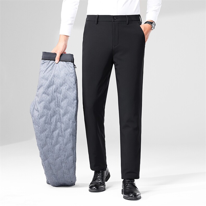 鸭绒裤冬季休闲裤羽绒裤男外穿厚实保暖零下40极抗寒男士长裤子，男装棉裤，钱塘6003（原4033）