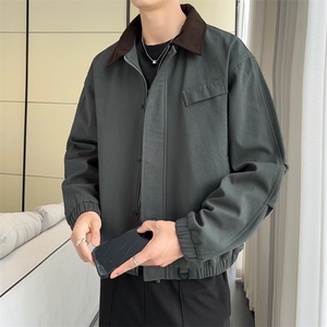 美式复古翻领外套男士秋季新款休闲高端行政夹克JK02560-P85图片