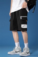 1蓝底夏季短裤男五分裤工装口袋男潮流短裤A210-K905-P35，男装牛仔裤，星座210-3