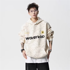 原宿华棉复合连帽卫衣流行慵懒秋男女文艺时尚ins新款潮WY116P46，男装卫衣，星座1013-5