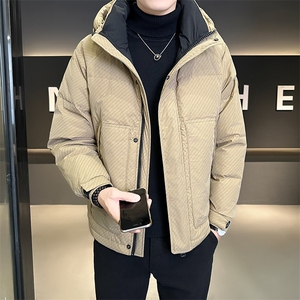 新标50-羽绒服7152-M-4XL -P195秋冬季轻薄连帽男士羽绒服图片