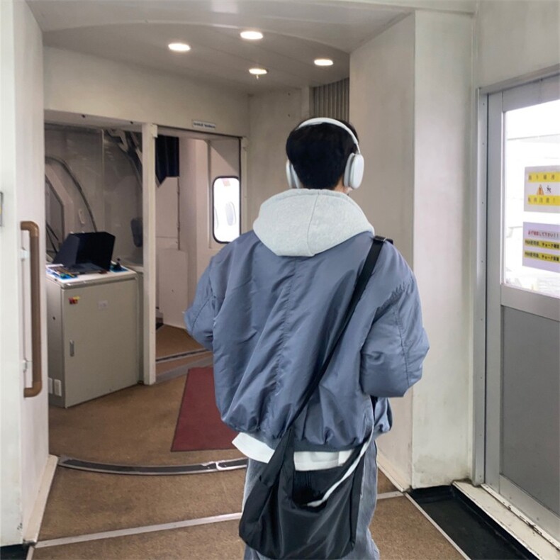 816B-WT023-P125 机能风飞行员夹克夹棉韩版加厚外套韩男上衣图片