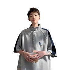 美式polo衫男短袖青少年衣服潮牌潮流衬衫翻领T恤高级感TL119，男装T恤，星座516A