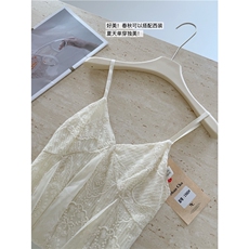 法式蕾丝吊带连衣裙女夏收腰气质漂亮仙女裙性感度假长裙，女装连衣裙，梦白服饰厂