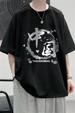 HT73134-P22华夫格t恤男短袖男大码五分袖大皂风，男装T恤，电商A040