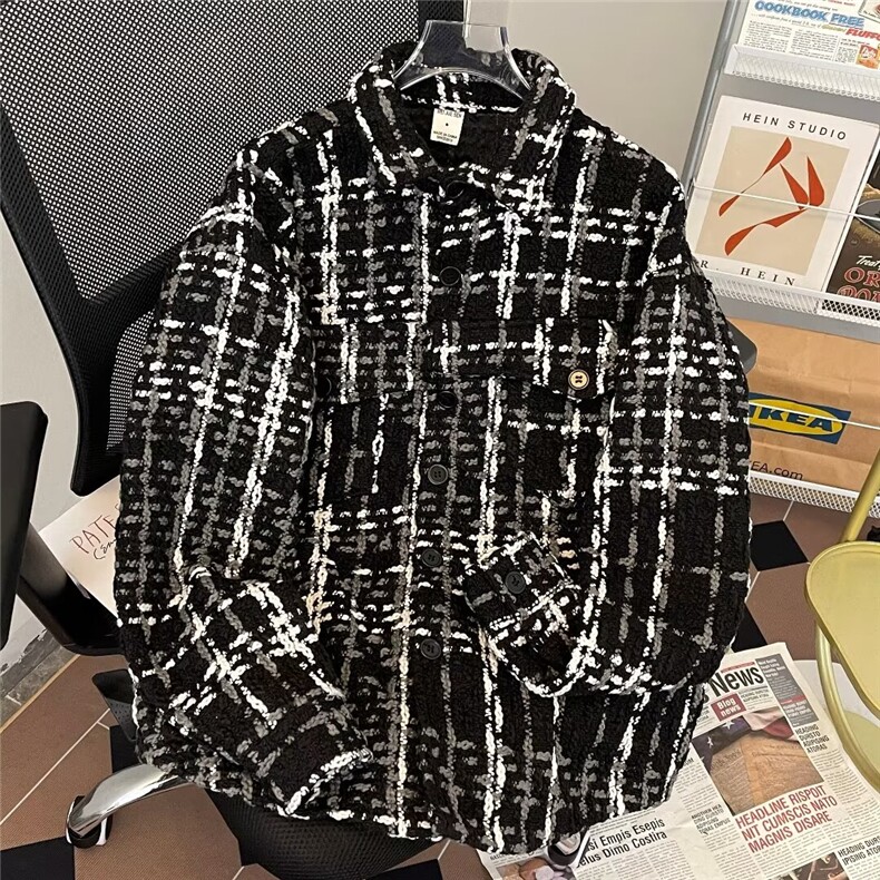 小香风外套男春季小众设计高级感炸街男装毛呢情侣夹克HH9304P73,男装夹克,星座1013-5