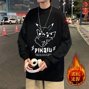 M18078-P45 加绒款-P65半高领毛衣男士大码针织衫男毛线衣男图片
