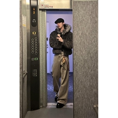 【有货】W200LL-特P100cleanfit黑色毛绒外套男冬季高级感，男装夹克，星座1007（原301D）
