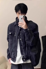小众金属牛仔夹克设计感水洗做旧复古外套JKF10特P80，男装夹克，星座908-1
