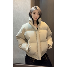 冬季pu皮棉服美式高街棉袄cleanfit短款宽松棉衣外套MF3667-特P85，男装皮衣，电商B295