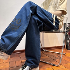 k1076-p48-控68现货宽松拉链cleanfit牛仔裤马丁靴黑暗，男装牛仔裤，星座116