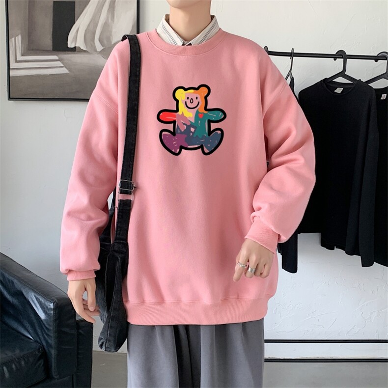 Y2474P38秋季男士bf宽松卫衣港风卫衣新款圆领韩版潮流衣服,男装卫衣,星座510A-1