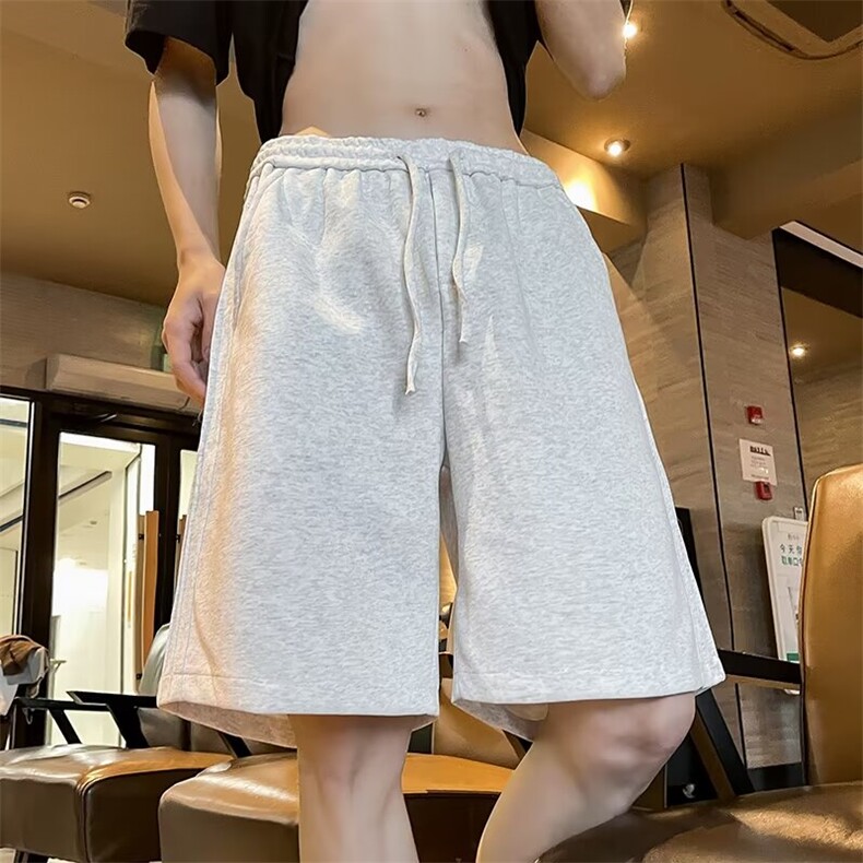 2023港风文艺刺绣五分裤男春夏宽松潮流短裤复古百搭休闲裤,男装休闲裤,星座716-4
