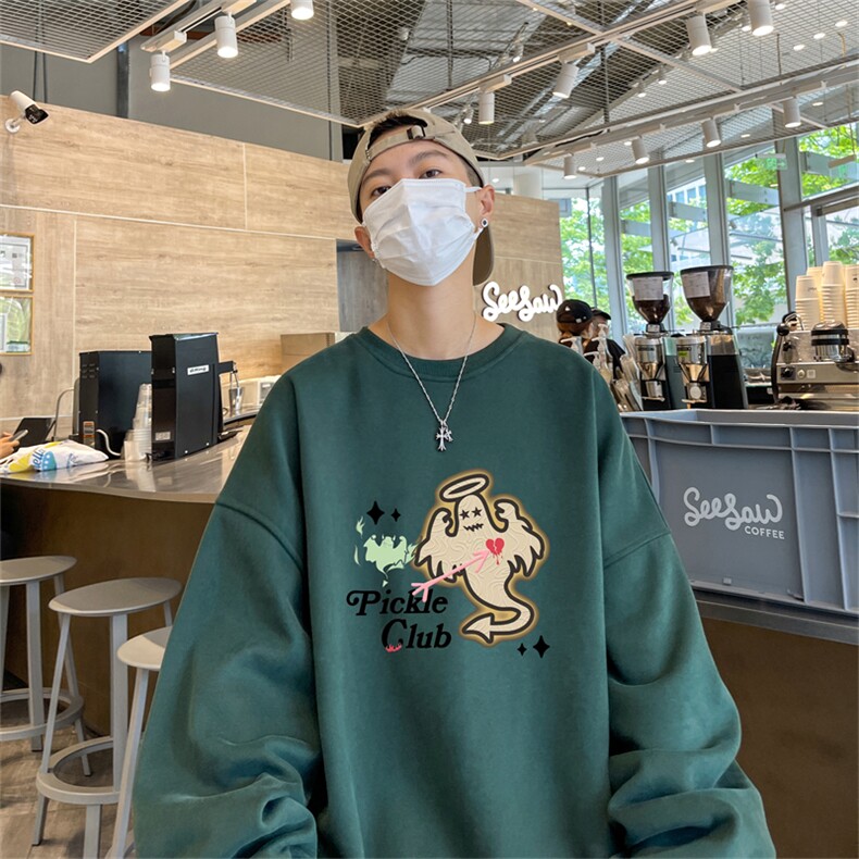 特P25控48秋冬新款男士圆领卫衣宽松休闲日常百搭上衣WQ2442,男装卫衣,电商B370