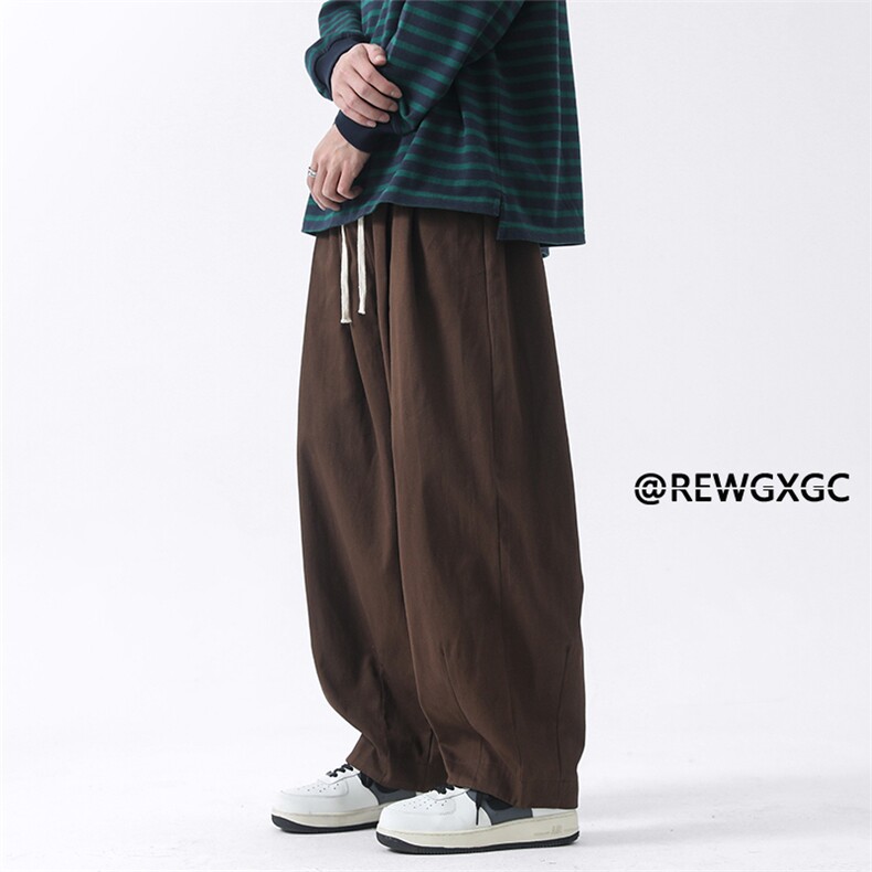 亚比风裤子男生2025新款宽松阔腿潮牌重磅cityboy日系秋季休闲裤,男装休闲裤,电商B369（原A024）