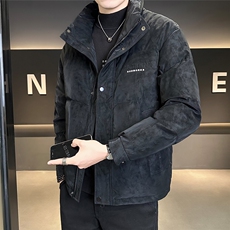 新标50-2448M-4XL-P195店主风冬季麂皮绒手感面料休闲羽绒服男，男装羽绒服，电商B255