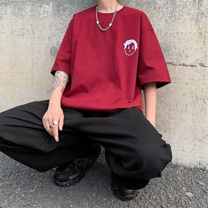 春秋季休闲裤男百搭宽松垂感阔腿裤日系潮牌痞帅直筒裤子 K104图片