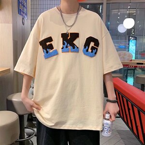 男潮流夏季圆领T恤宽松短袖T225P26