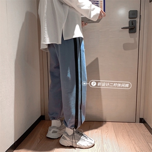 秋季卫裤男士运动休闲长裤束脚裤子宽松韩版潮流百搭K92TP35控48图片