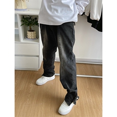 B221美式ins高街小众加绒牛仔裤LK22042-P60控78加绒P75控98，男装牛仔裤，电商B221