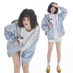 2025秋季小碎花连帽开衫卫衣 C7076-TP5098 小清新复古外套女图片