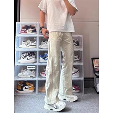 DBK57-P55双拉链设计感休闲裤男新款降落伞冲锋裤cleanfit直筒裤，男装休闲裤，星座603-2