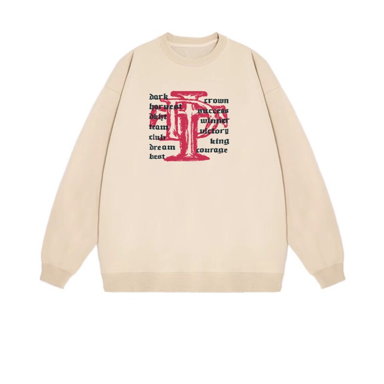 2025年秋季套头长袖时尚百搭通勤简约休闲，女装卫衣/绒衫，花可